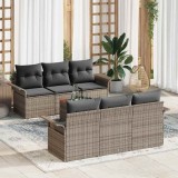vidaXL Set de canapele pentru grădină Manual 7 pcs Gri 55 x 55 x 37 cm