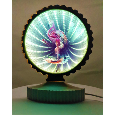 Decoratiune Luminoasa cu Cablu USB Model Flamingo Alb Rece 17 cm foto