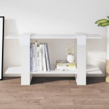 vidaXL Bibliotecă, alb extralucios, 100x30x51 cm, lemn compozit