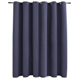 Draperie opaca cu inele metalice, antracit, 290 x 245 cm