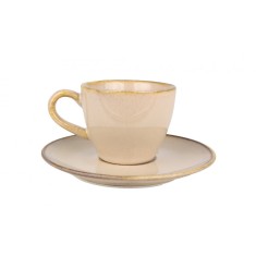 Bonna Sand Hygge - Ce&Egrave;ti de espresso &Egrave;i farfurie - 80.0 cc - Por&Aring;&pound;elan - 6er set