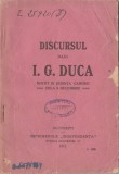 Discursul lui I.G. Duca rostit in sedinta Camerei (9 decembrie 1910)