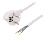 Cablu Electric Alb 3x1mm2 PVC 2m 16A 250V