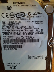 Hard disk laptop 160GB, HDD SATA 2.5 Hitachi HTS545016B9SA00, 5400 rpm TESTAT OK foto