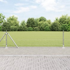 vidaXL Gard din plasă sudată cu 13 st&acirc;lpi 0.4x100 m din oțel galvanizat
