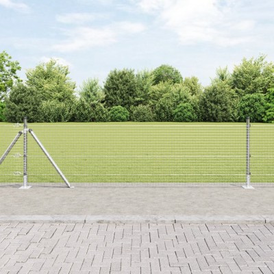 Gossi gard din sarma sudata cu 13 stalpi flansati 0.4x50 m otel galvanizat foto