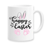 Cana alba personalizata "Happy Easter", INOVATIX&reg;. 330ml
