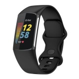 Cumpara ieftin Bratara siliconica Edman pentru Fitbit Charge 5, marimea S, Negru