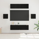 vidaXL Set comodă TV 6 pcs Stejar negru 60 x 30 x 30 cm Lemn compozit