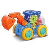 Jucarie Camion Electric Universal - Design Transparent cu Lumini si Muzica