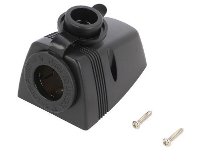 Adaptor aplicat 1x soclu bricheta auto negru SCI A13-142HS foto