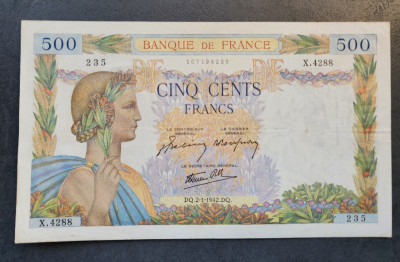 500 Franci 2.1.1942 Franta foto