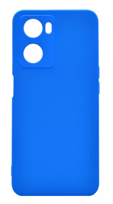 Husa Silicon Silk Touch compatibila cu Oppo A57s, interior catifea, Albastru