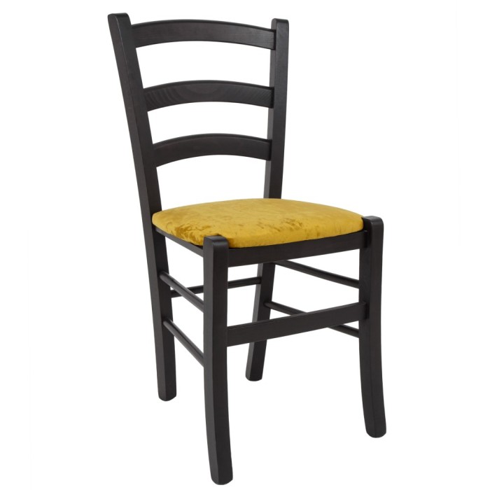 Scaun Paesana - cadru wenge - stofa E51 - galben