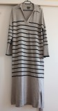 Rochie dama Massimo Dutti masura S larga lana elastan dungi orizontale