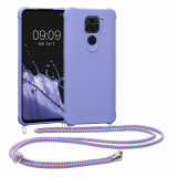 Husa pentru Xiaomi Redmi Note 9, Silicon, Mov, 53147.108, Textil, Carcasa