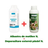 Antiparazitar extern pentru păsări Herba-Top Ecto-Plus 1 L + Albastru de metilen 1 litru