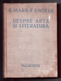 despre arta si literatura de marx+engels cartonata coperti panzate