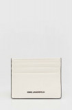 Karl Lagerfeld carcasa din piele culoarea alb