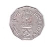 Moneda India 2 rupees 1998 Pretoria, stare relativ buna, cu pete de culoare, Asia, Cupru-Nichel