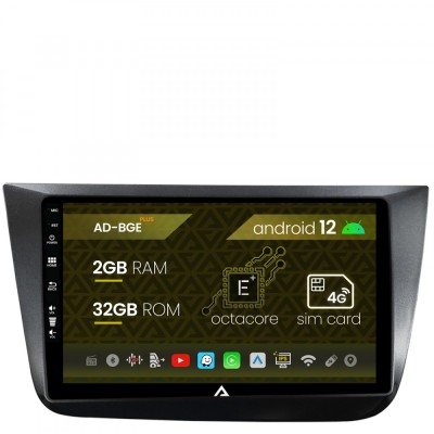 Navigatie Seat Altea Toledo (2005-2012), Android 12, E-Octacore 2GB RAM + 32GB ROM, 9 Inch - AD-BGE9002+AD-BGRKIT055 foto