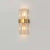 Lampa de Perete in Interior, Flippy, Lampa de Lux pentru Decor de Interior, Corp de Iluminat Tip aplica, din Inox Auriu si Cristal, Lumina Calda Rece