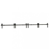 Cumpara ieftin Set feronerie pentru usi glisante, negru, 366 cm, otel