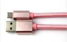 Cablu de date usb lighting roz auriu fineblue F C7 microUSB foto