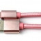 Cablu de date usb lighting roz auriu fineblue F C7 microUSB