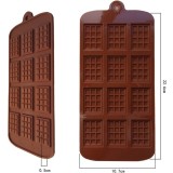 Forma din Silicon, Model Mini Ciocolate pentru Ciocolata de Casa, Bomboane, Jeleuri sau Cuburi de Gheata, CBD CORAL BEST DEALS 21 cm 11 cm 1.5 cm Maro