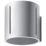 Lampă De Perete Inez Gri Aluminiu 1 Bec Cilindric Modern De Interior
