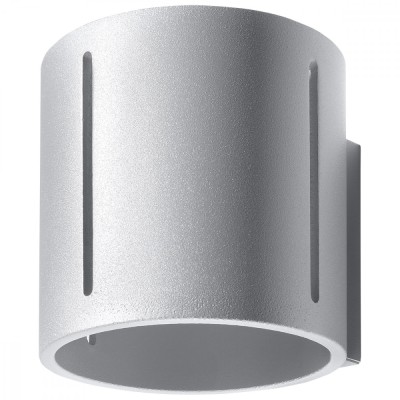 Lampă De Perete Inez Gri Aluminiu 1 Bec Cilindric Modern De Interior foto
