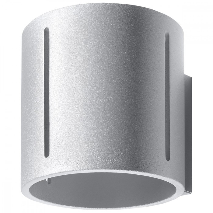 Lampă De Perete Inez Gri Aluminiu 1 Bec Cilindric Modern De Interior