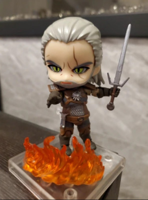 Figurina Geralt of Rivia Butcher of Blaviken 10 cm Witcher 3 foto