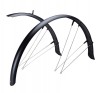 Aparatoare Noroi Bicicleta 28 Inch, Set Fata Spate, PVC, 53mm, Negru Mat, cu Suruburi