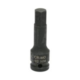 Cheie tubulara de impact cu bit hexagonal H14, 78 mm, 1/2 inch, Cr-Mo