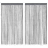 Cumpara ieftin Perdele cu snur, 2 buc., antracit, 100x250 cm