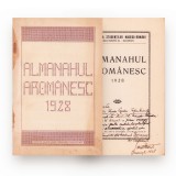 Almanahul arom&acirc;nesc pe anul 1928, cu dedicație pentru Theodor Capidan