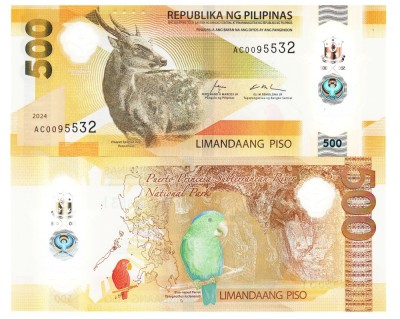 Filipine 500 Piso 2024-25 P-240 Polimer UNC foto