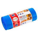 Saci Menajeri Practic, Medium Bags, Bleu, Set 20 Bucăți, Capacitate 30L, Cu M&acirc;nere, Oem