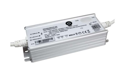 Sursă de alimentare POS MCHQ100V24-GA, driver LED 24V/4.17A CV, carcasă metalică, PFC, intrare AC universală (max 305VAC), Uo/Io reglabilă foto