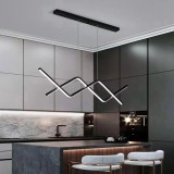 Cumpara ieftin Lustra LED suspendata cu telecomanda NANCY, 72W, lumina Rece/Calda/Neutra, Dimabila, Negru, Inaltime Reglabila