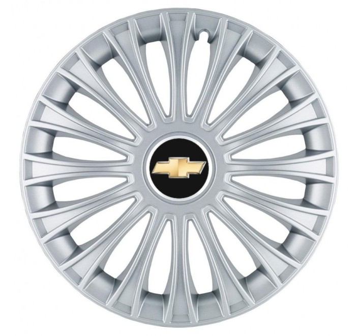 Set 4 Capace Roti, potrivite jantelor de R14, pentru Chevrolet, model dino cromat