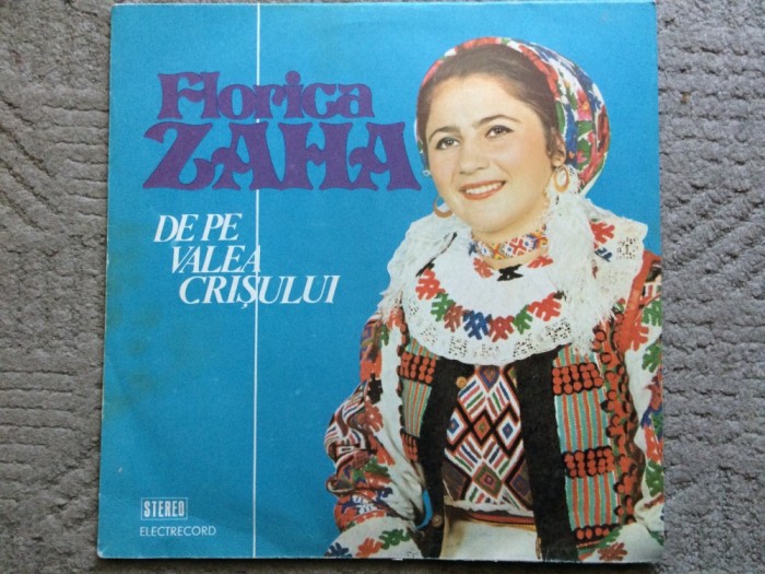 florica zaha de pe valea crisului disc vinyl lp muzica populara folclor ST EPE 02404 VG+