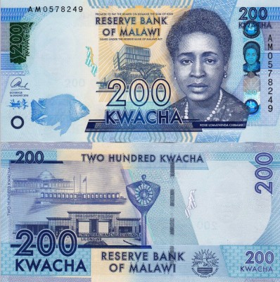 MALAWI 200 kwacha 2016 UNC!!! foto