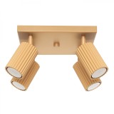 Lampă De Tavan Karbon Din Aluminiu Aurit Cu 4 Becuri Tub Minimalist De Interior