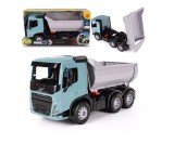 Jucarie pentru copii, Basculanta WORXX Kipper Volvo FMX, Lena, din plastic, 45 cm lungime, bascula functionala