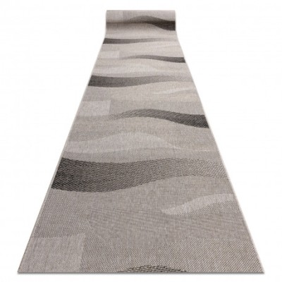 Traversa sisal Floorlux model 20212 argint si negru, 70 cm foto