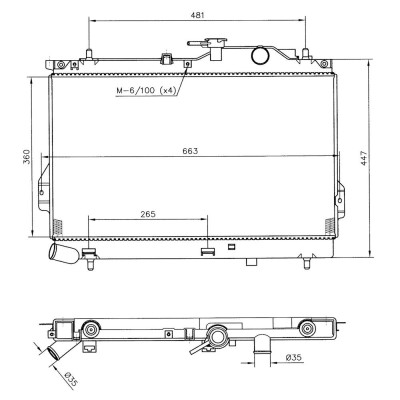 Radiator racire Hyundai Matrix (Fc), 06.2001-04.2008, Motorizare 1, 5 60kw Diesel, tip climatizare Cu/fara AC, cutie Manuala, dimensiune 622x360x18mm foto