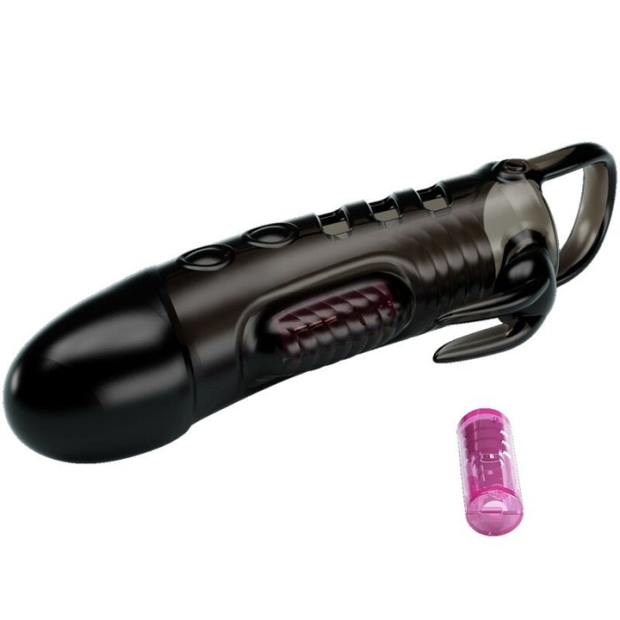 Manson pentru penis cu glont vibrator si stimulator clitoridian iepure PRETTY